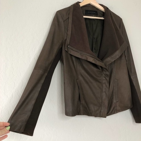 Elie Tahari Andreas Lambskin Leather Jacket - Picture 3 of 9